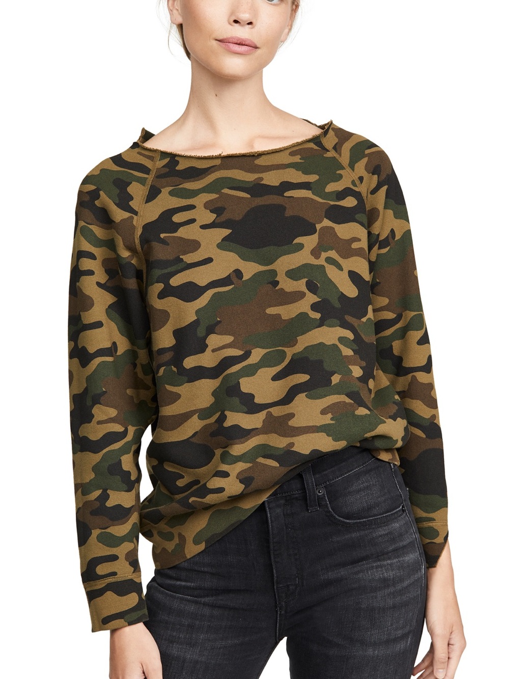 Nili Lotan Green Camouflage Sweatshirt size XS
